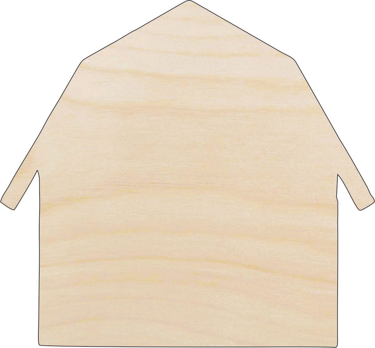 Barn Wood Craft Shape - Laser Cut Baltic Birch Unfinished DIY Wood Art Supplies BLD71 - The Wood Shape Store