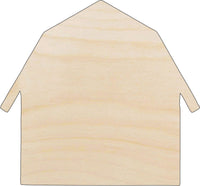Barn Wood Craft Shape - Laser Cut Baltic Birch Unfinished DIY Wood Art Supplies BLD71 - The Wood Shape Store