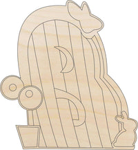 Fairy Door Wood Craft Shape - Laser Cut Baltic Birch Unfinished DIY Wood Art Supplies BLD76 - The Wood Shape Store
