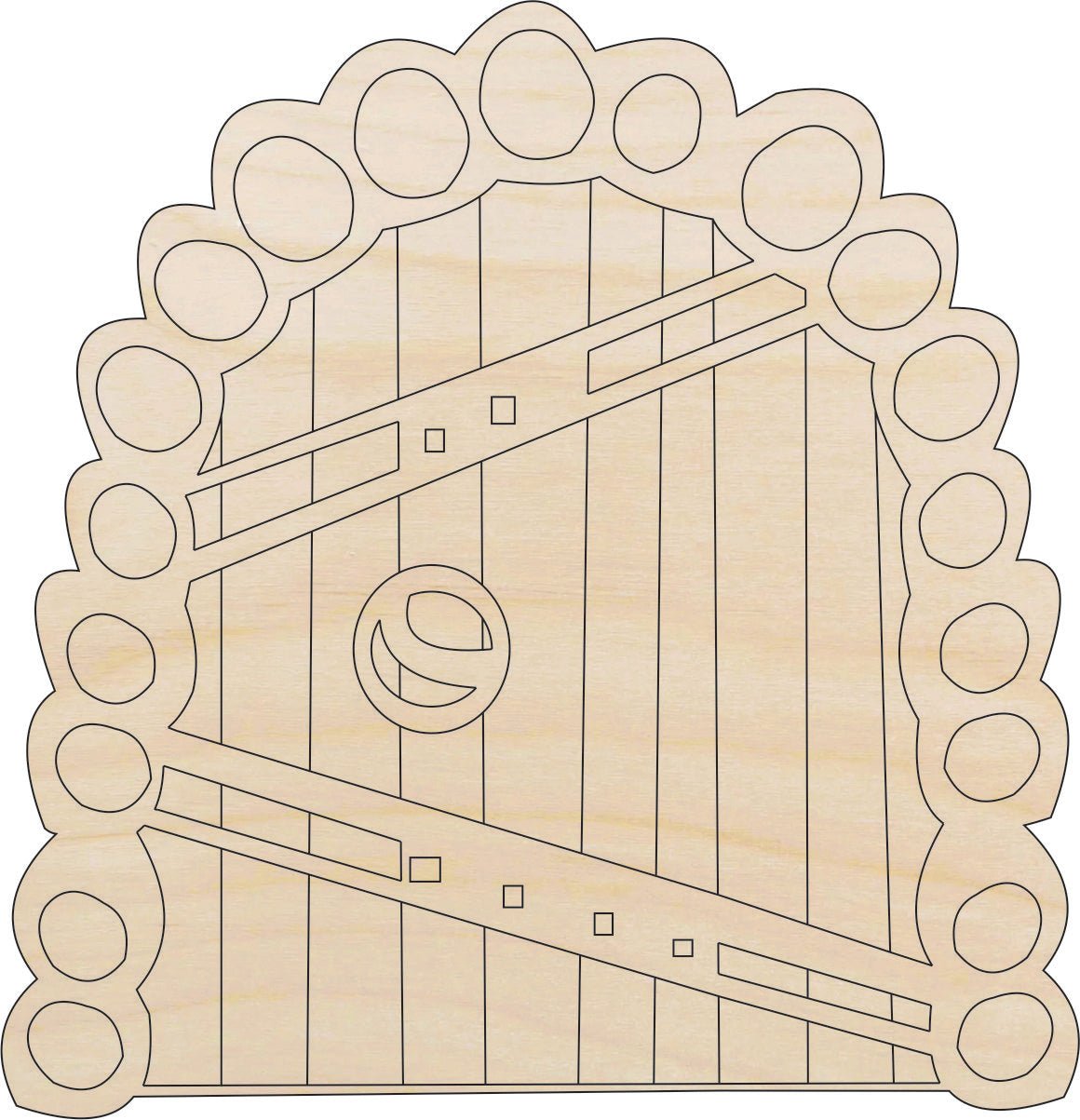 Fairy Door Wood Craft Shape - Laser Cut Baltic Birch Unfinished DIY Wood Art Supplies BLD77 - The Wood Shape Store