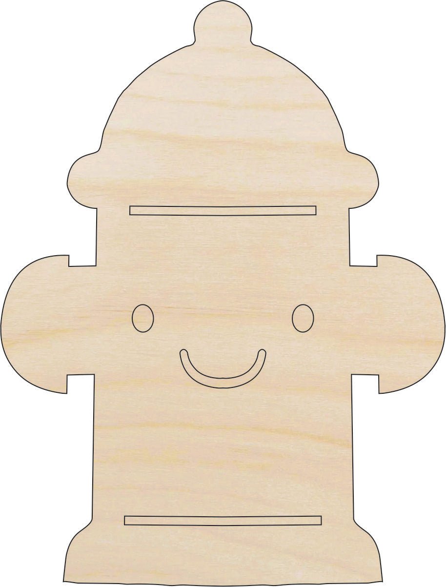 Fire Hydrant Wood Craft Shape - Laser Cut Baltic Birch Unfinished DIY Wood Art Supplies BLD80 - The Wood Shape Store