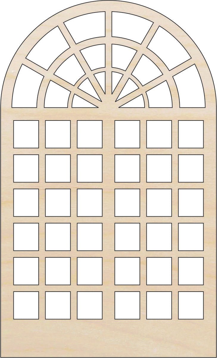 Window Wood Craft Shape - Laser Cut Baltic Birch Unfinished DIY Wood Art Supplies BLD87 - The Wood Shape Store