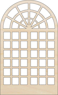Window Wood Craft Shape - Laser Cut Baltic Birch Unfinished DIY Wood Art Supplies BLD87 - The Wood Shape Store