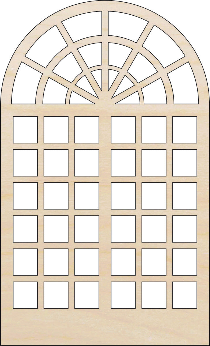 Window - Laser Cut Out Unfinished Wood Craft Shape BLD87 Window - Laser Cut Out Unfinished Wood Craft Shape BLD87