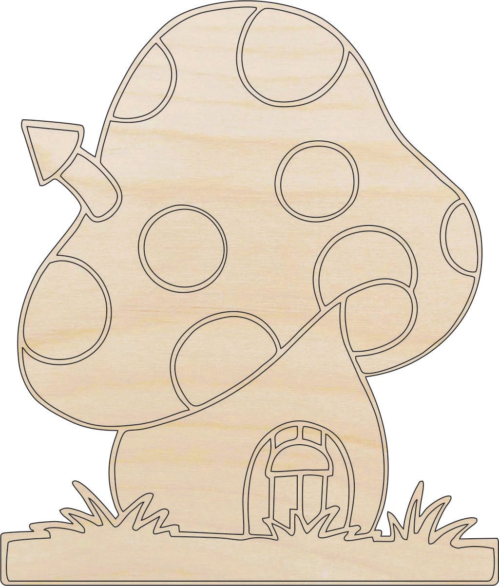 Fairy House Wood Craft Shape - Laser Cut Baltic Birch Unfinished DIY Wood Art Supplies BLD88 - The Wood Shape Store