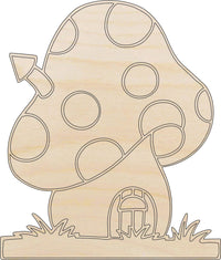 Fairy House Wood Craft Shape - Laser Cut Baltic Birch Unfinished DIY Wood Art Supplies BLD88 - The Wood Shape Store