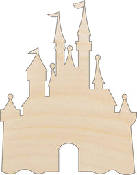 Castle Wood Craft Shape - Laser Cut Baltic Birch Unfinished DIY Wood Art Supplies BLD90 - The Wood Shape Store