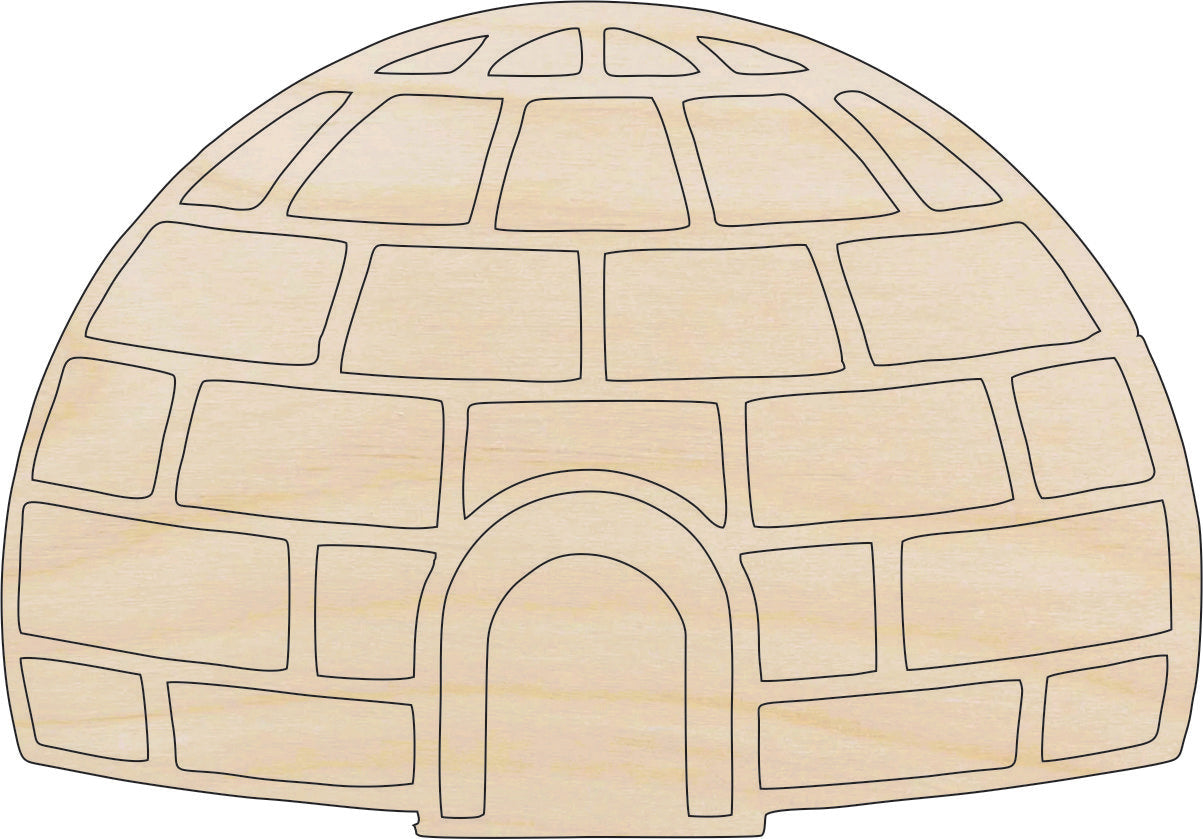 House Igloo - Laser Cut Out Unfinished Wood Craft Shape BLD91 House Igloo - Laser Cut Out Unfinished Wood Craft Shape BLD91