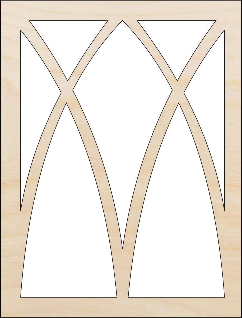 Window Wood Craft Shape - Laser Cut Baltic Birch Unfinished DIY Wood Art Supplies BLD93 - The Wood Shape Store