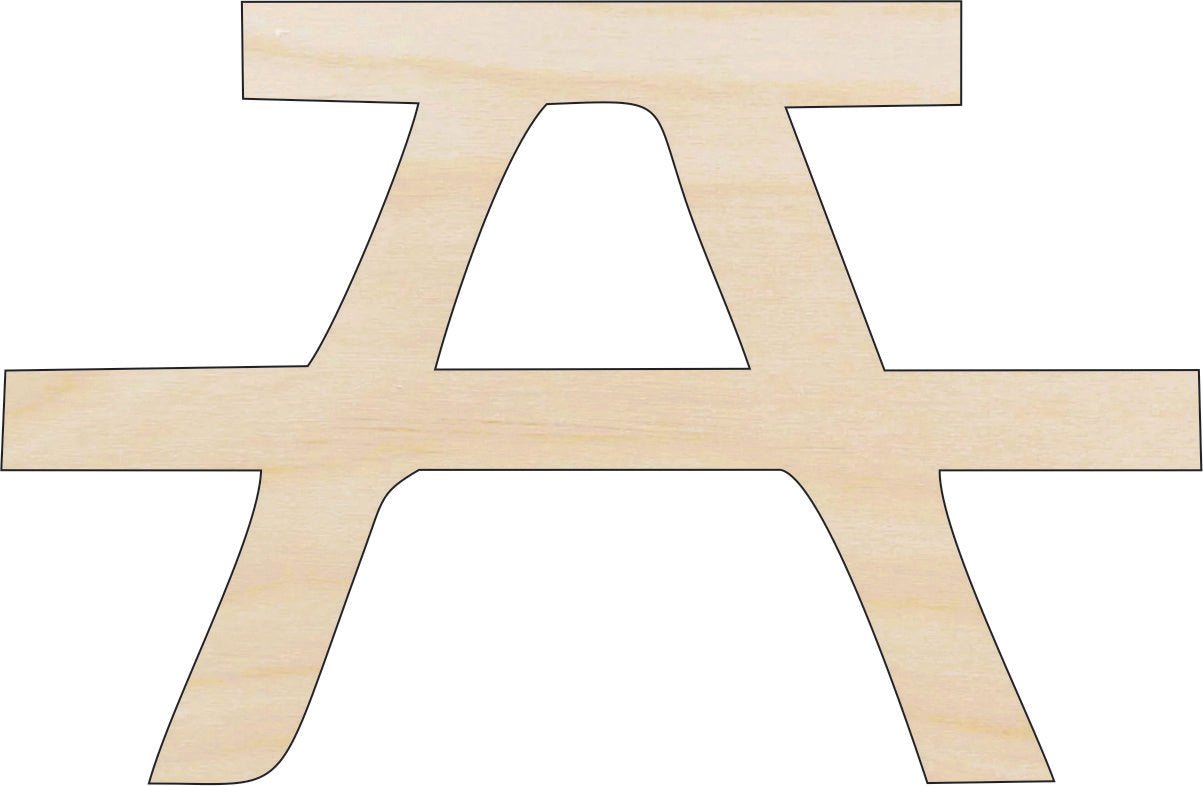 Picnic Table Wood Craft Shape – Laser Cut Baltic Birch Unfinished DIY Wood Art Supplies BLD94 - The Wood Shape Store