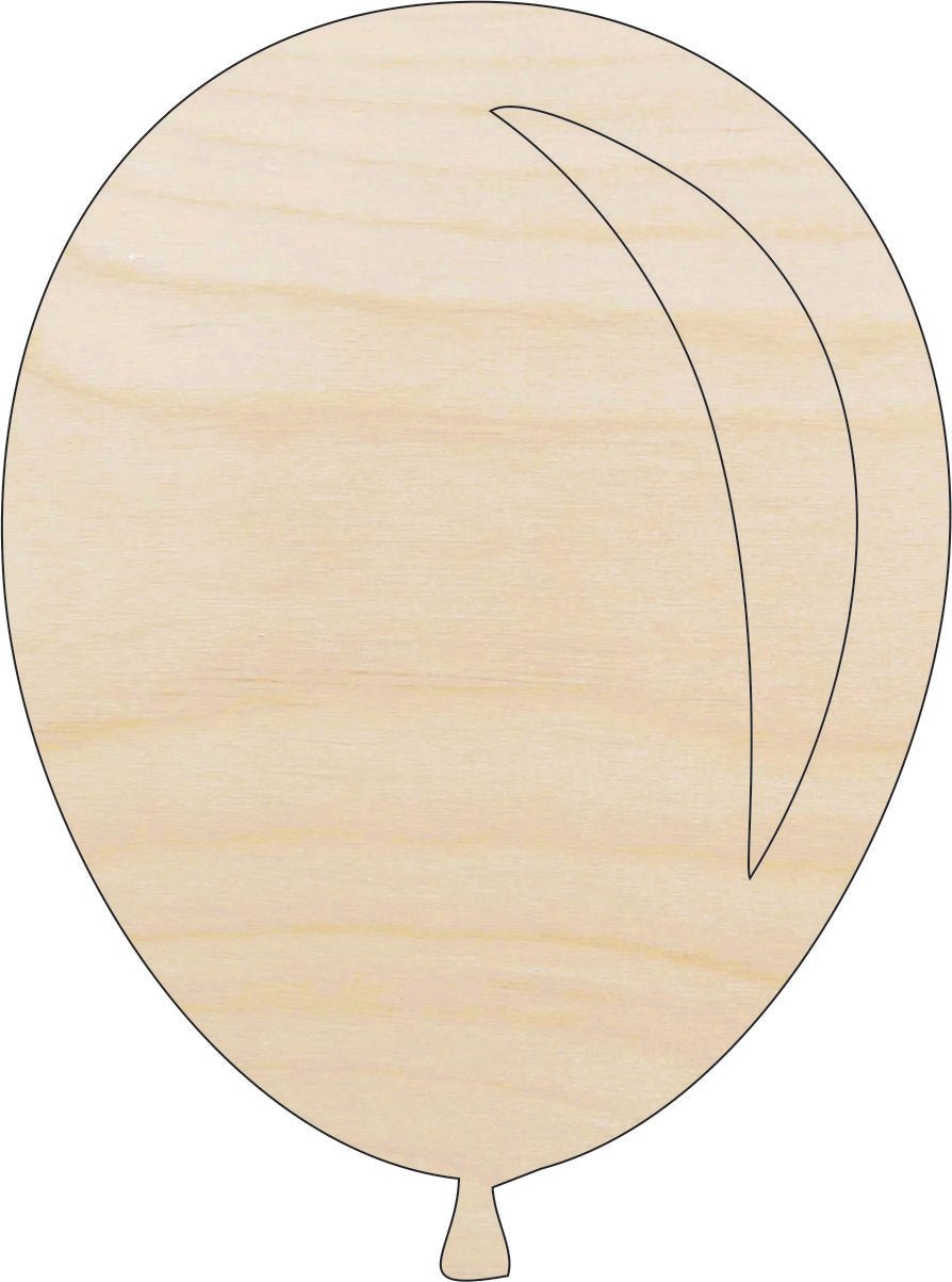 Balloon - Wood Craft Shape - Laser Cut Baltic Birch Unfinished DIY Wood Art Supplies BLN10 - The Wood Shape Store