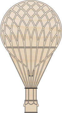 Balloon Wood Craft Shape - Laser Cut Baltic Birch Unfinished DIY Wood Art Supplies BLN11 - The Wood Shape Store