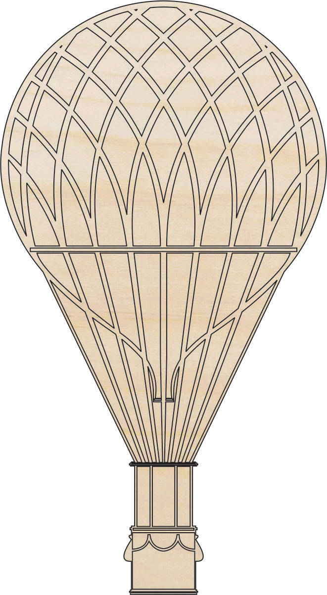 Balloon - Laser Cut Out Unfinished Wood Craft Shape BLN11 Balloon - Laser Cut Out Unfinished Wood Craft Shape BLN11
