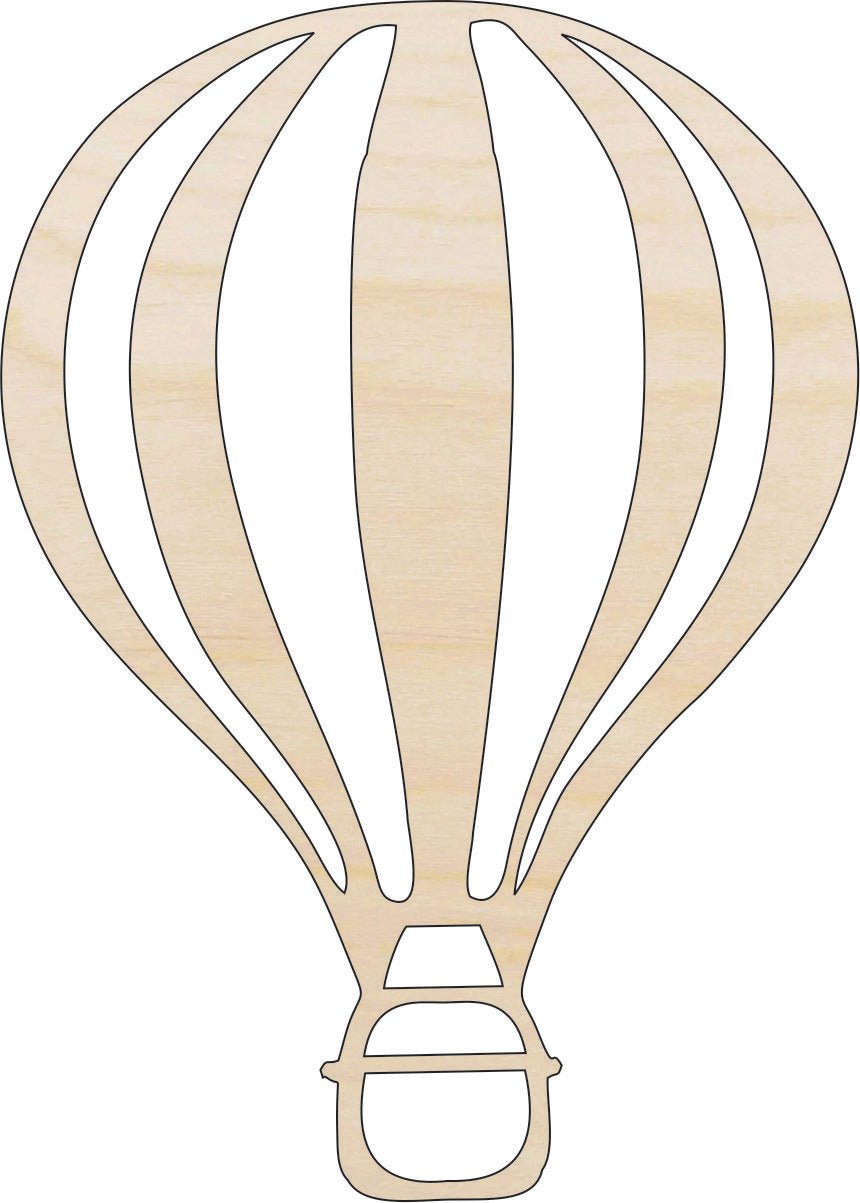 Hot Air Balloon Wood Craft Shape - Laser Cut Baltic Birch Unfinished DIY Wood Art Supplies BLN1 - The Wood Shape Store