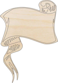 Banner - Wood Craft Shape - Laser Cut Baltic Birch Unfinished DIY Wood Art Supplies BNR14 - The Wood Shape Store