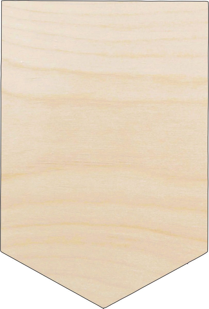 Banner - Wood Craft Shape - Laser Cut Baltic Birch Unfinished DIY Wood Art Supplies BNR20 - The Wood Shape Store