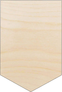 Banner - Wood Craft Shape - Laser Cut Baltic Birch Unfinished DIY Wood Art Supplies BNR20 - The Wood Shape Store