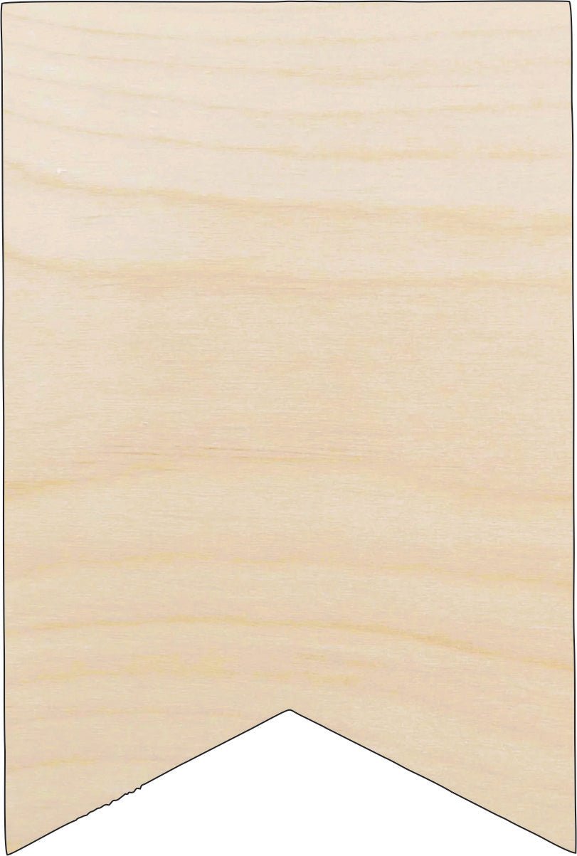 Banner - Wood Craft Shape - Laser Cut Baltic Birch Unfinished DIY Wood Art Supplies BNR22 - The Wood Shape Store
