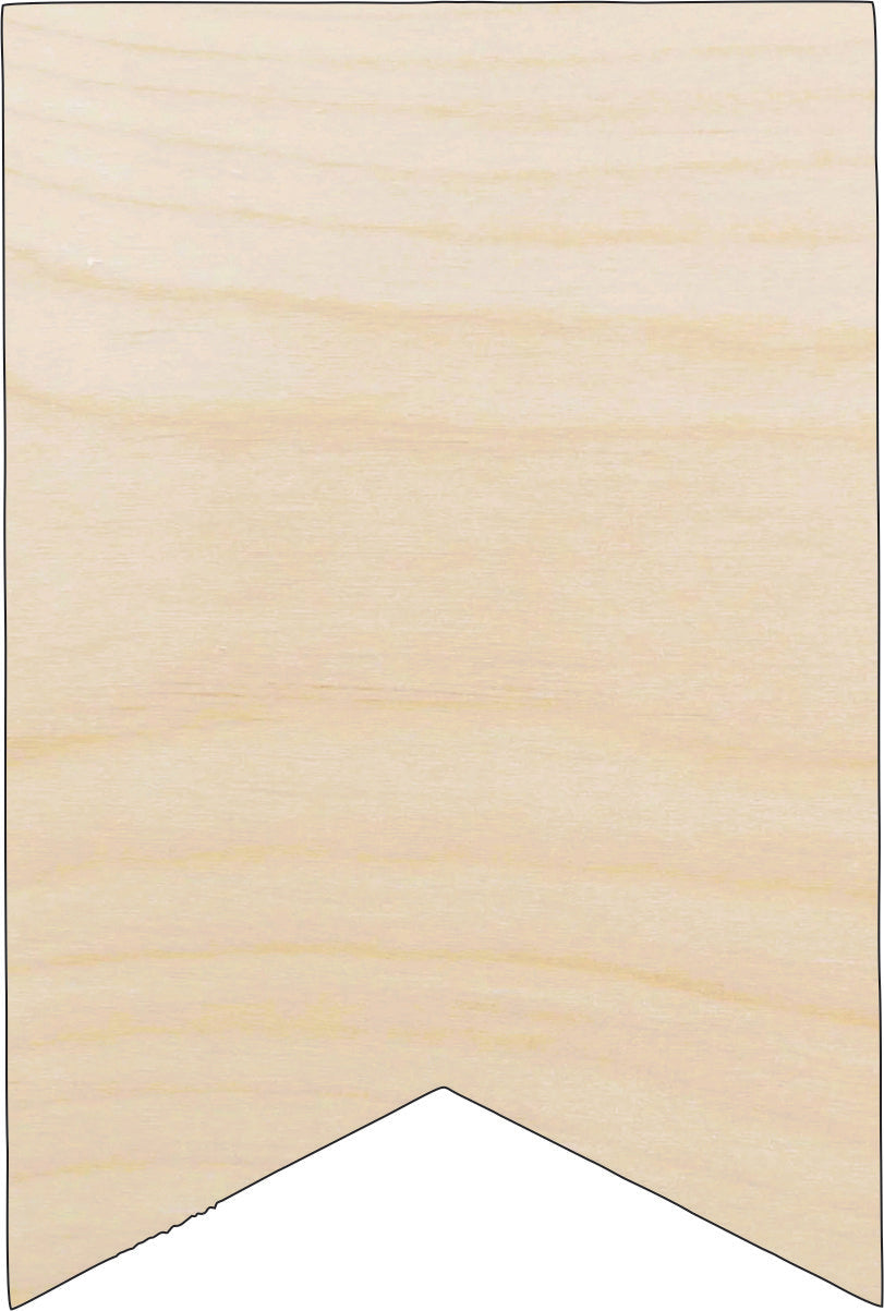 Banner - Laser Cut Out Unfinished Wood Craft Shape BNR22 Banner - Laser Cut Out Unfinished Wood Craft Shape BNR22