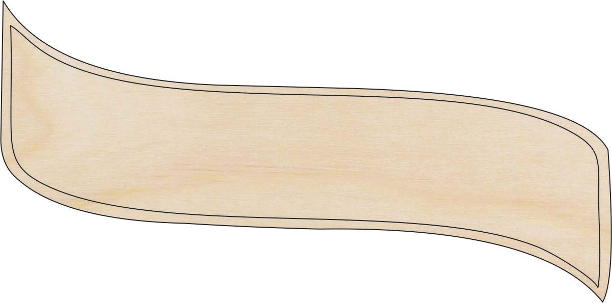 Banner - Wood Craft Shape - Laser Cut Baltic Birch Unfinished DIY Wood Art Supplies BNR27 - The Wood Shape Store