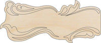 Banner - Wood Craft Shape - Laser Cut Baltic Birch Unfinished DIY Wood Art Supplies BNR30 - The Wood Shape Store