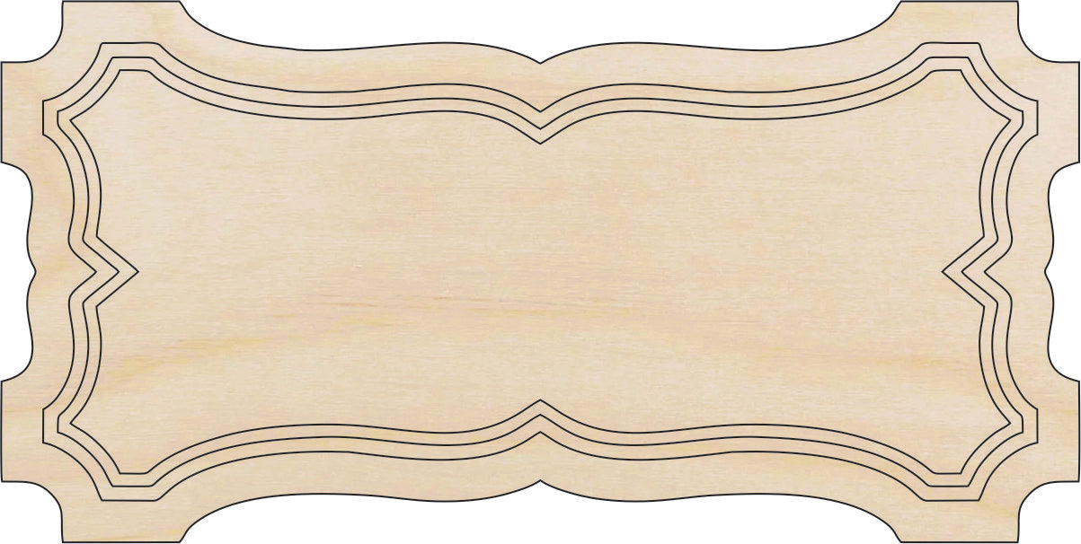 Banner - Laser Cut Out Unfinished Wood Craft Shape BNR47