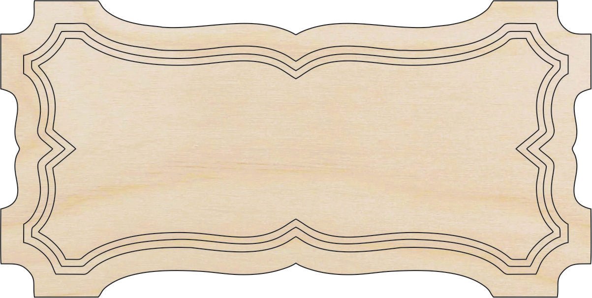Banner - Wood Craft Shape - Laser Cut Baltic Birch Unfinished DIY Wood Art Supplies BNR47 - The Wood Shape Store
