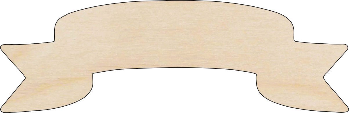 Banner - Wood Craft Shape - Laser Cut Baltic Birch Unfinished DIY Wood Art Supplies BNR4 - The Wood Shape Store