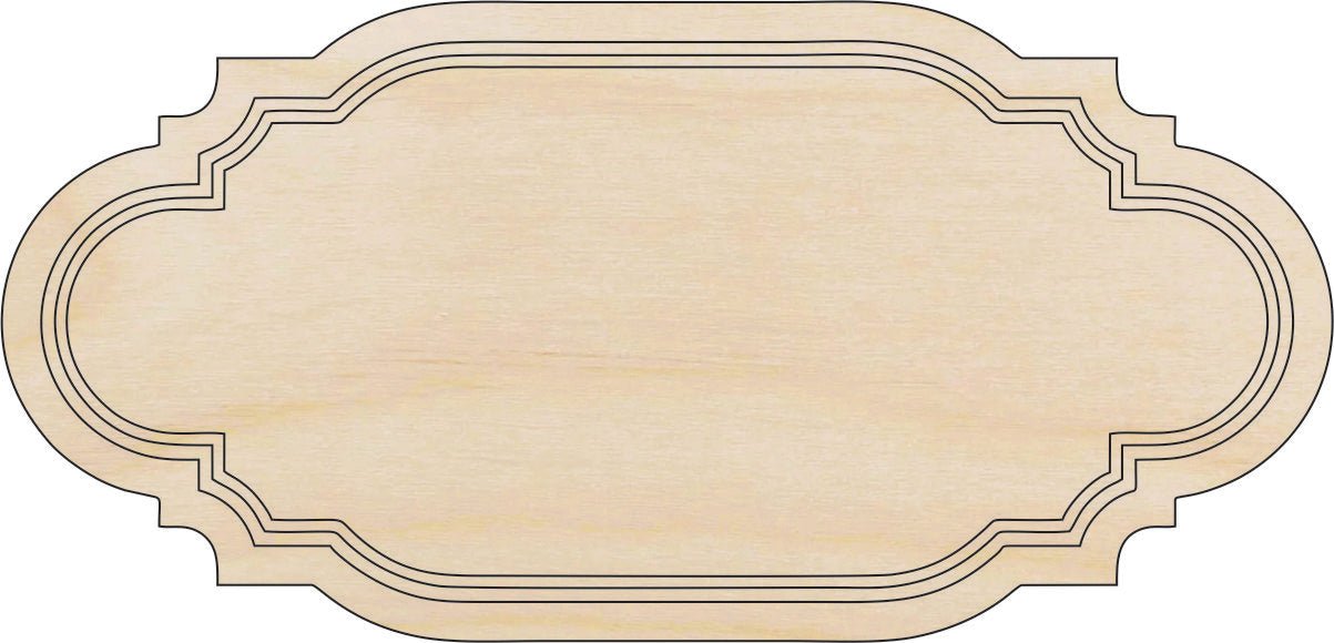 Plaque Wood Craft Shape - Laser Cut Baltic Birch Unfinished DIY Wood Art Supplies BNR52 - The Wood Shape Store