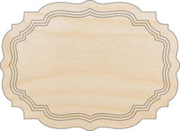 Plaque Wood Craft Shape - Laser Cut Baltic Birch Unfinished DIY Wood Art Supplies BNR53 - The Wood Shape Store