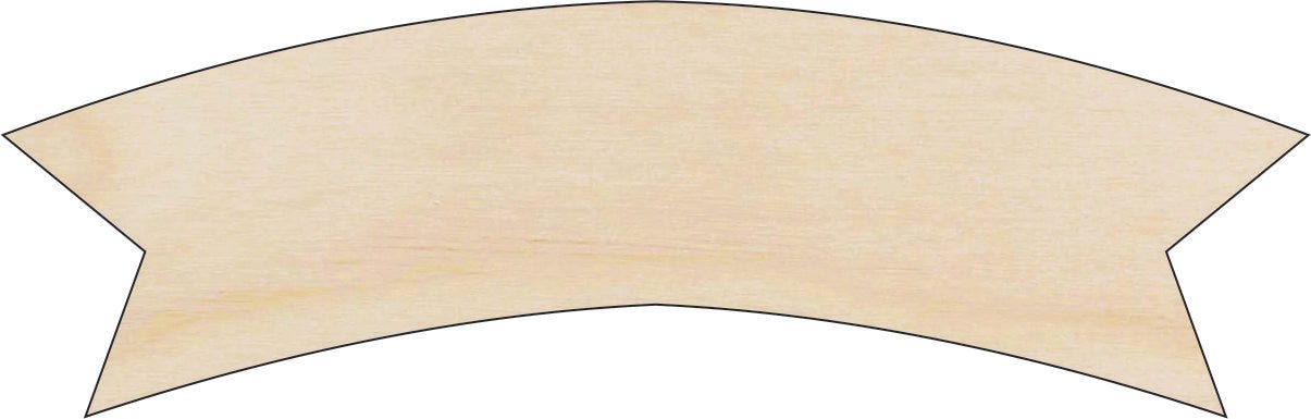 Banner - Wood Craft Shape - Laser Cut Baltic Birch Unfinished DIY Wood Art Supplies BNR5 - The Wood Shape Store