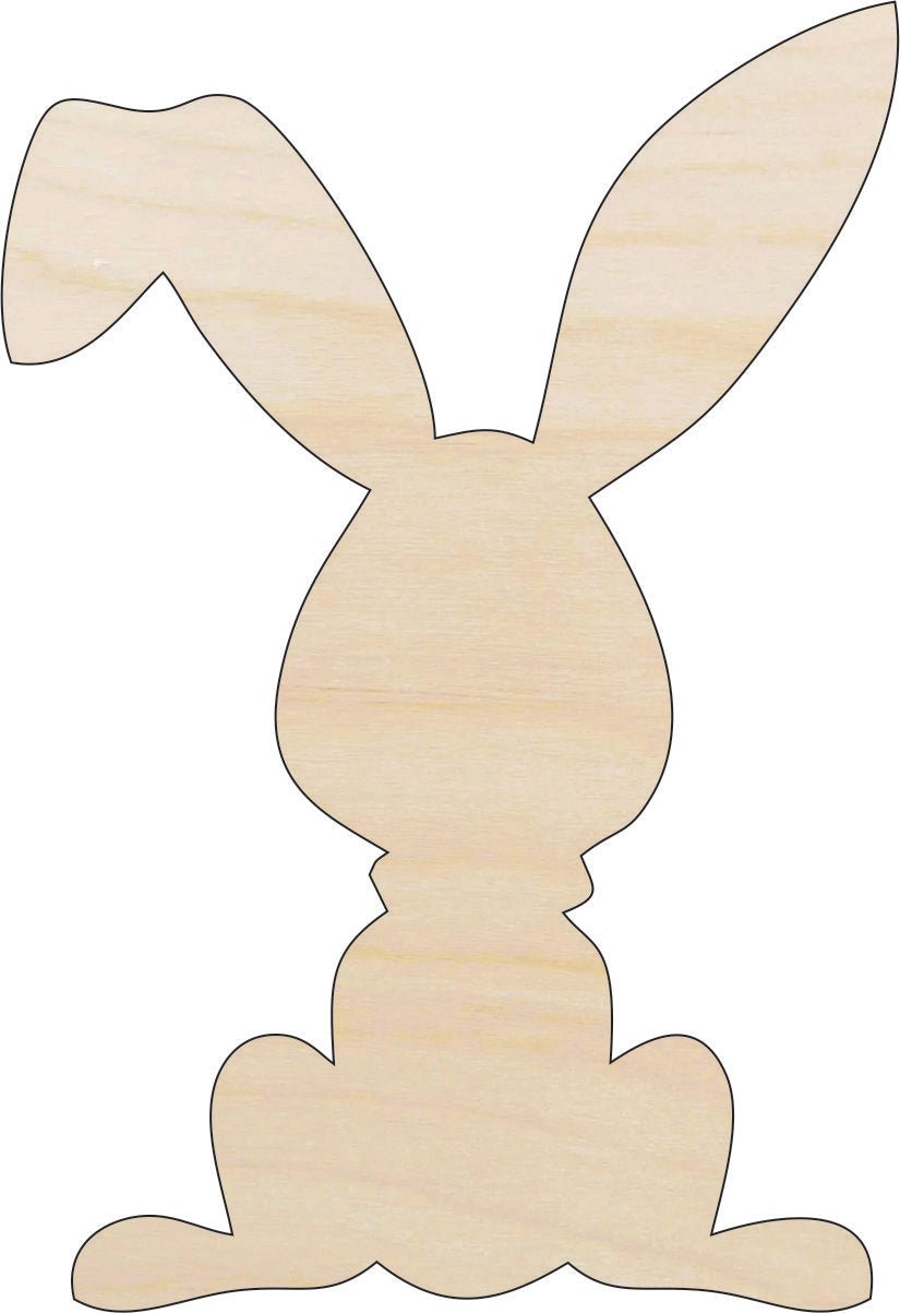 Bunny - Wood Craft Shape - Laser Cut Baltic Birch Unfinished DIY Wood Art Supplies BNY24 - The Wood Shape Store