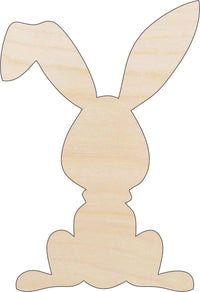 Bunny - Wood Craft Shape - Laser Cut Baltic Birch Unfinished DIY Wood Art Supplies BNY24 - The Wood Shape Store