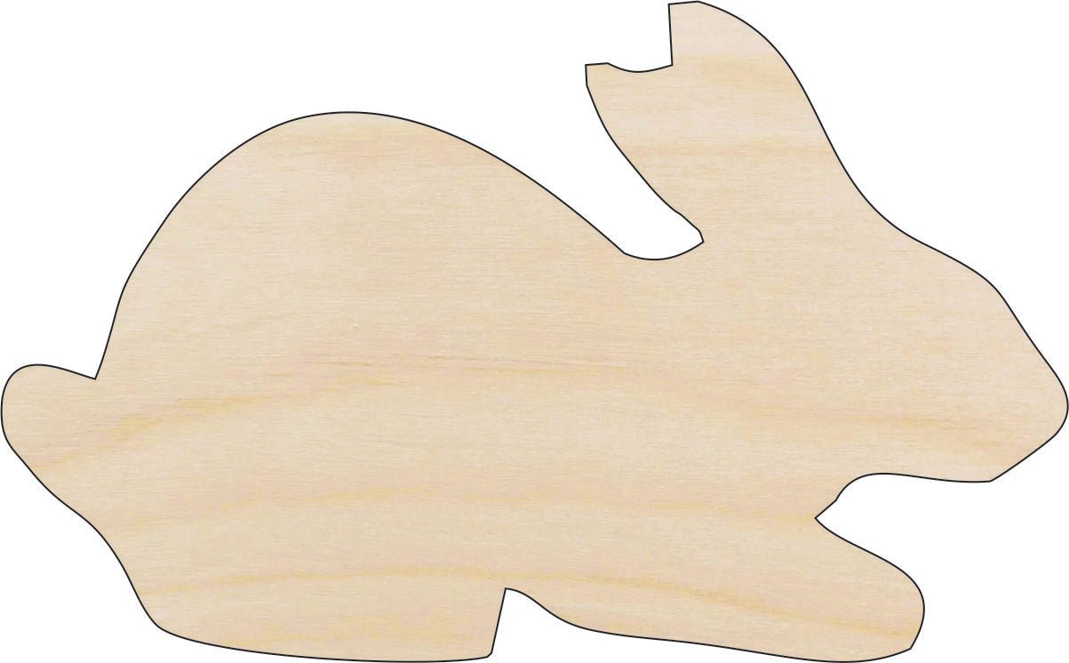 Bunny - Wood Craft Shape - Laser Cut Baltic Birch Unfinished DIY Wood Art Supplies BNY27 - The Wood Shape Store