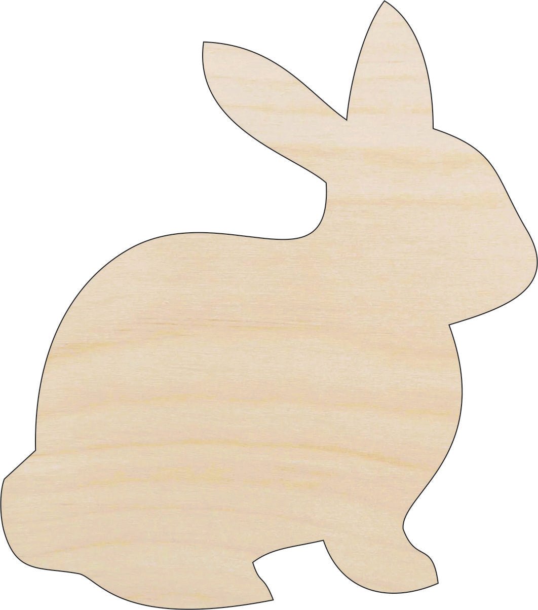 Bunny - Wood Craft Shape - Laser Cut Baltic Birch Unfinished DIY Wood Art Supplies BNY29 - The Wood Shape Store