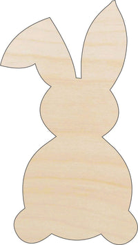 Bunny - Wood Craft Shape - Laser Cut Baltic Birch Unfinished DIY Wood Art Supplies BNY34 - The Wood Shape Store