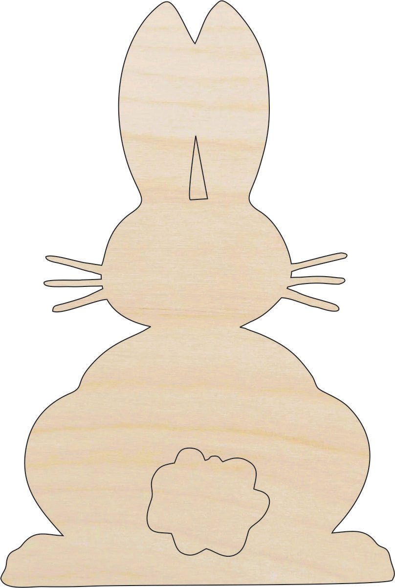 Bunny - Wood Craft Shape - Laser Cut Baltic Birch Unfinished DIY Wood Art Supplies BNY44 - The Wood Shape Store