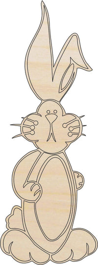 Bunny - Wood Craft Shape - Laser Cut Baltic Birch Unfinished DIY Wood Art Supplies BNY54 - The Wood Shape Store