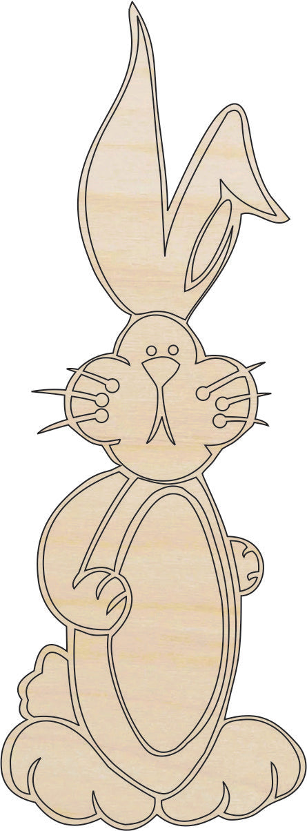 Bunny - Laser Cut Out Unfinished Wood Craft Shape BNY54 Bunny - Laser Cut Out Unfinished Wood Craft Shape BNY54