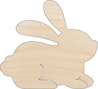 Bunny - Wood Craft Shape - Laser Cut Baltic Birch Unfinished DIY Wood Art Supplies BNY58 - The Wood Shape Store