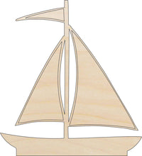 Sailboat Wood Craft Shape - Laser Cut Baltic Birch Unfinished DIY Wood Art Supplies BOT11 - The Wood Shape Store