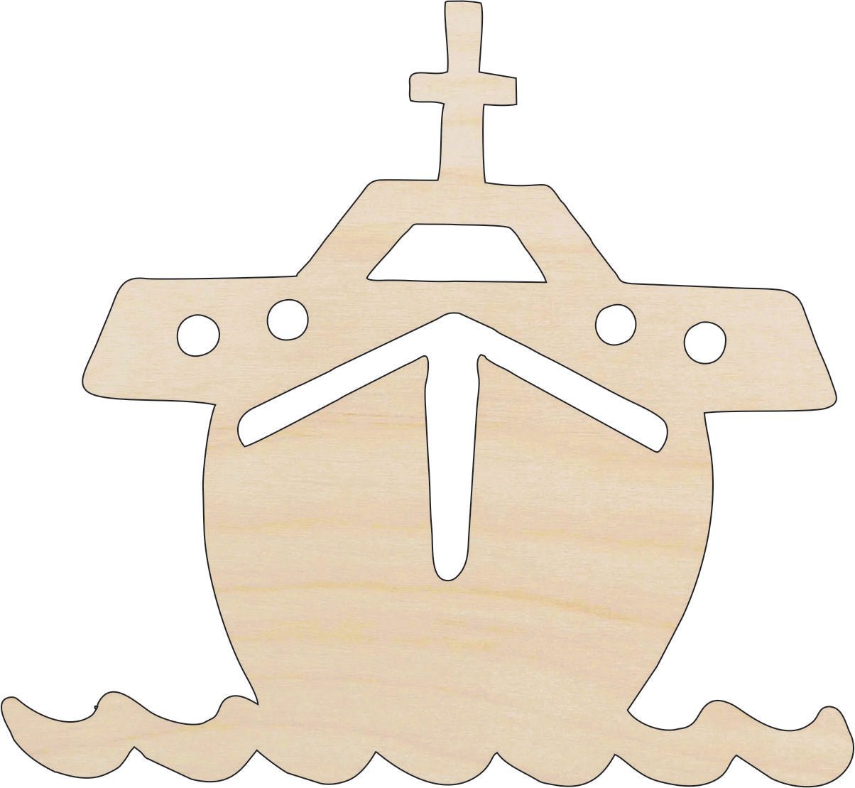 Boat Wood Craft Shape - Laser Cut Baltic Birch Unfinished DIY Wood Art Supplies BOT25 - The Wood Shape Store