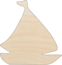 Sailboat Wood Craft Shape - Laser Cut Baltic Birch Unfinished DIY Wood Art Supplies BOT27 - The Wood Shape Store