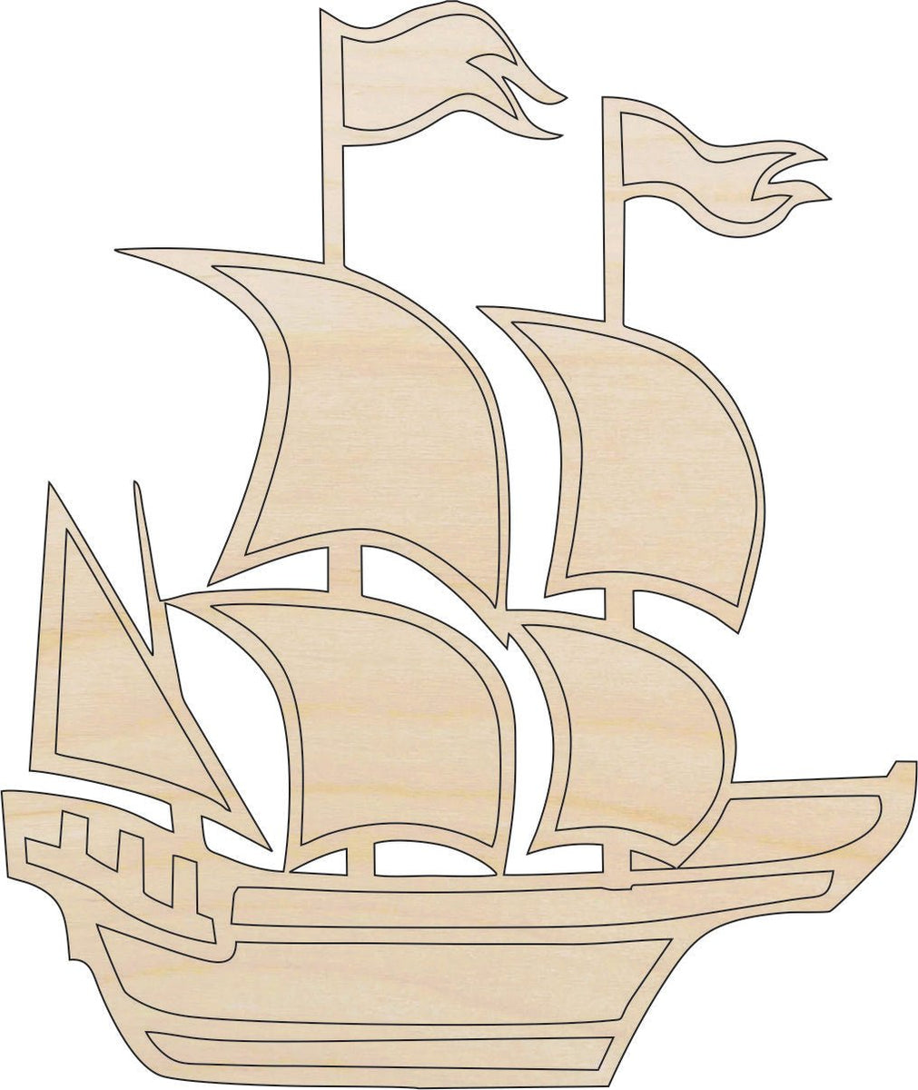 Boat - Laser Cut Out Unfinished Wood Craft Shape BOT2 – The Wood Shape ...