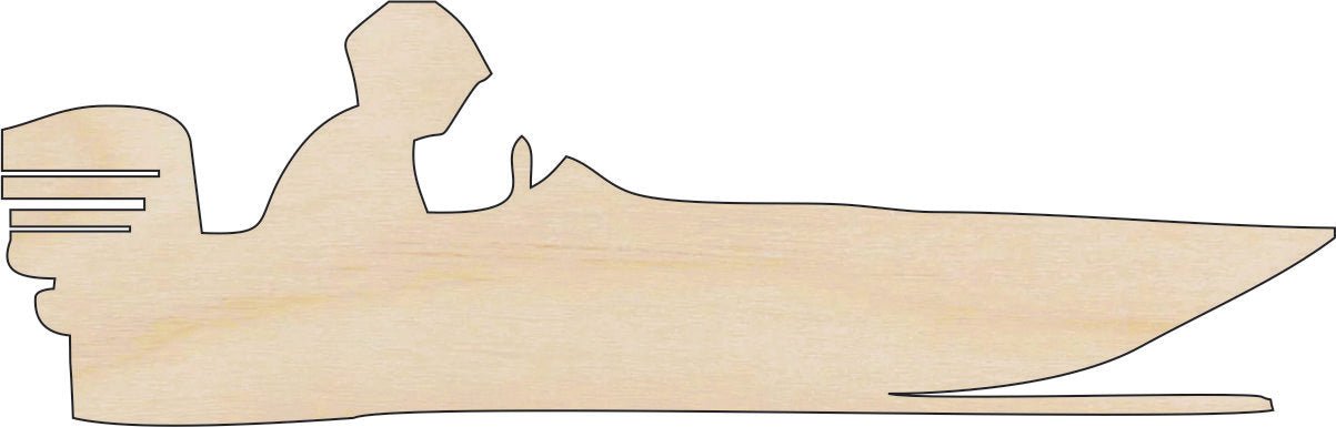 Boat Wood Craft Shape - Laser Cut Baltic Birch Unfinished DIY Wood Art Supplies BOT33 - The Wood Shape Store