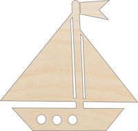 Sailboat Wood Craft Shape - Laser Cut Baltic Birch Unfinished DIY Wood Art Supplies BOT34 - The Wood Shape Store
