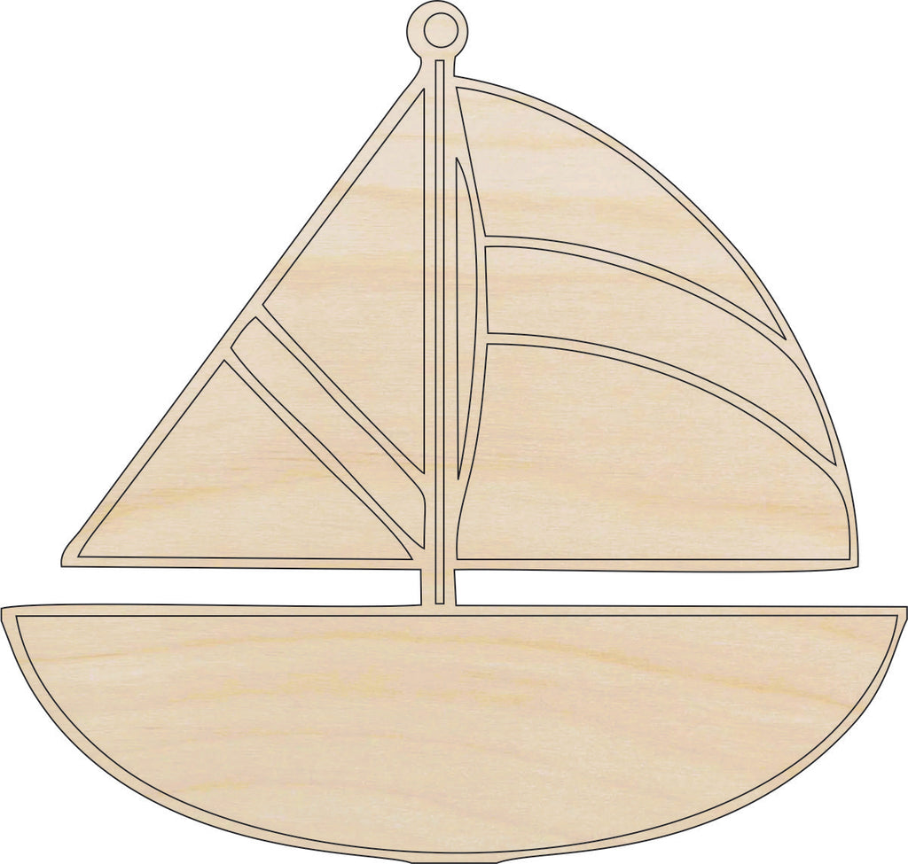 Sailboat - Laser Cut Wood Shape BOT39