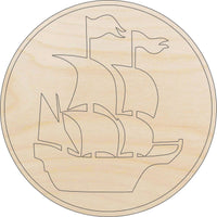 Boat Wood Craft Shape - Laser Cut Baltic Birch Unfinished DIY Wood Art Supplies BOT3 - The Wood Shape Store