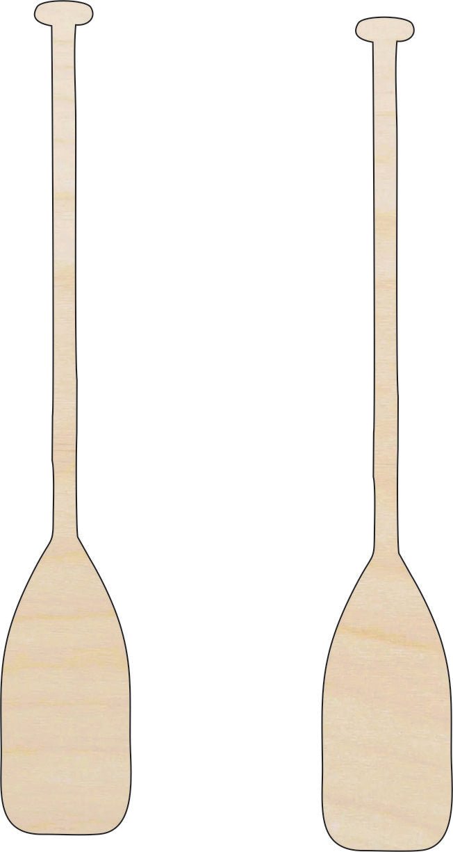 Boat Oars Wood Craft Shape - Laser Cut Baltic Birch Unfinished DIY Wood Art Supplies BOT45 - The Wood Shape Store