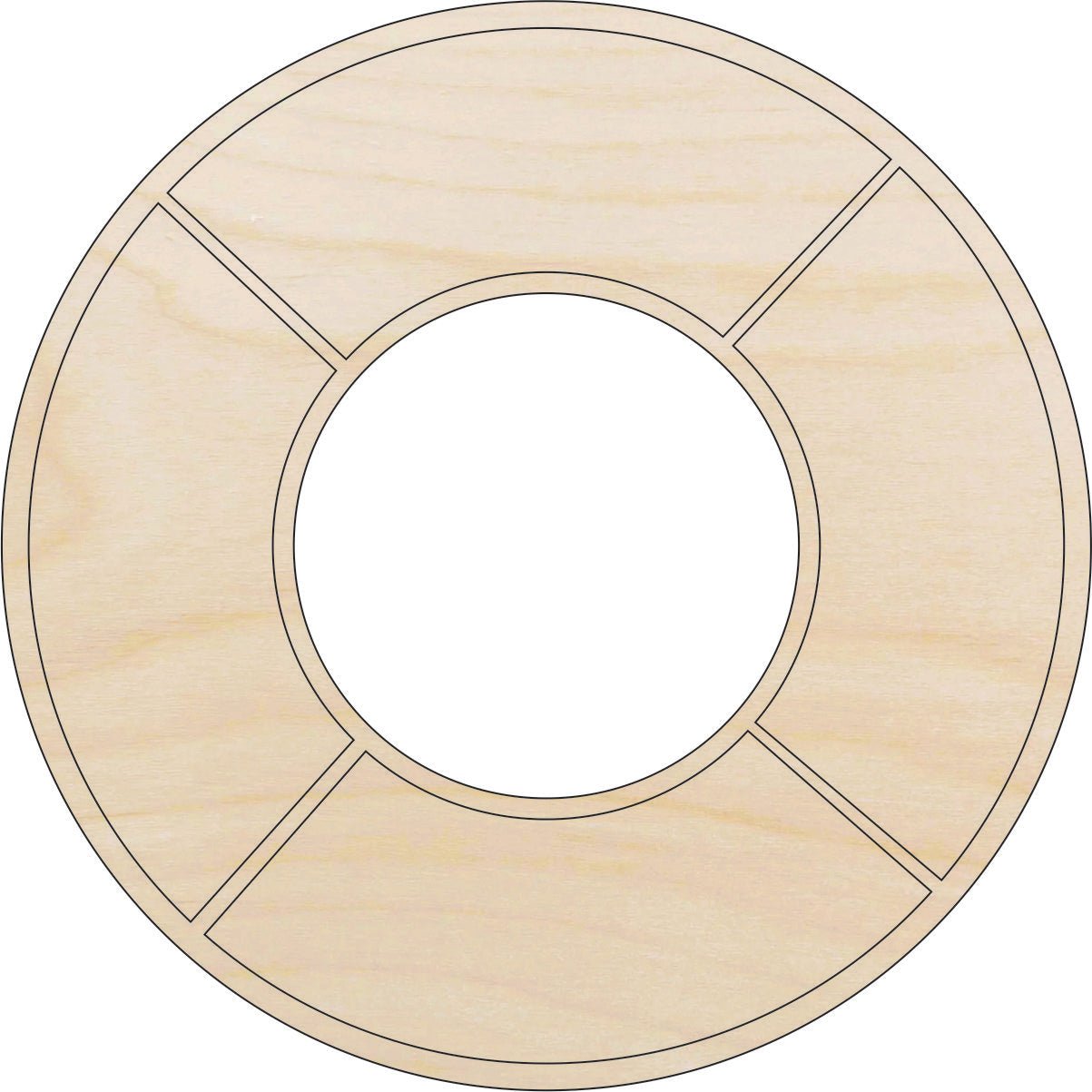 Beach Raft Wood Craft Shape - Laser Cut Baltic Birch Unfinished DIY Wood Art Supplies BOT6 - The Wood Shape Store